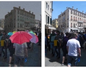 Mit Fotobearbeitung Regen machen